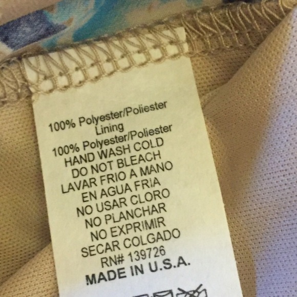 Floral dress | Taupe/Blue | Size M | Tan & Blue - Picture 9 of 13